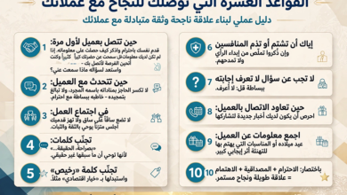 القواعد العشرة التي توصلك للنجاح مع عملائك