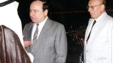 الاستاذ عبد الغني العطري والفنان صباح فخري وسعادة السفير السعودي في سورية أحمد الكحيمي