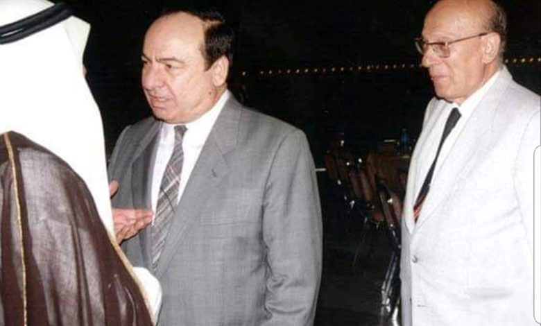 الاستاذ عبد الغني العطري والفنان صباح فخري وسعادة السفير السعودي في سورية أحمد الكحيمي