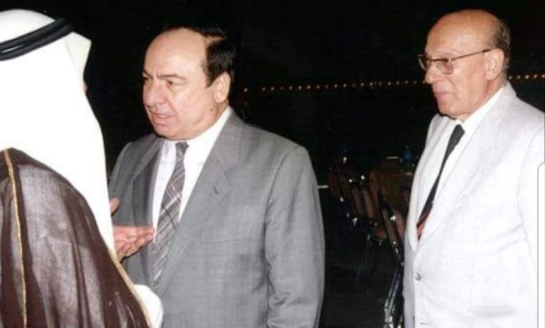 الاستاذ عبد الغني العطري والفنان صباح فخري وسعادة السفير السعودي في سورية أحمد الكحيمي